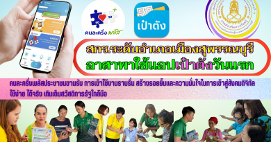สกร.ระดับอำเภอเมืองสุพรรณบุรี อาสาพาใช้แอปพลิเคชัน