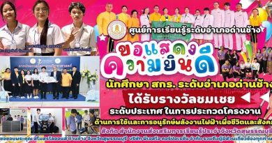 เข้าร่วมการประกวดโครงงานวิทยาศาสตร์ สำหรับนักศึกษา สกร. ระดับประเทศ ด้านการใช้และอนุรักษ์พลังงานไฟฟ้าเพื่อชีวิตและสังคม ประจำปีงบประมาณ พ.ศ. 2568 ระหว่างวันที่ 17 – 18 สิงหาคม 2568 ณ ศูนย์ส่งเสริมการเรียนรู้และพัฒนาการเรียนรู้ทางวิทยาศาสตร์ กรุงเทพมหานคร ได้รับรางวัล ชมเชย