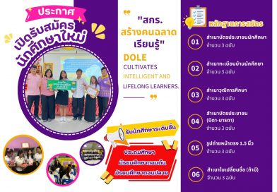 ศูนย์ส่งเสริมการเรียนรู้ระดับอำเภอด่านช้าง รับสมัครนักศึกษา ตั้งแต่วันที่ 1-31 ตุลาคม 2568