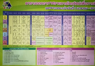 ตารางออกอากาศรายการโทรทัศน์เพื่อการศึกษา ปีการศึกษา 2567