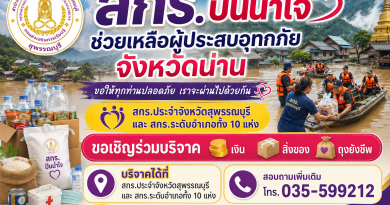 สกร.ปันน้ำใจ ช่วยเหลือผู้ประสบอุทกภัยจังหวัดน่าน